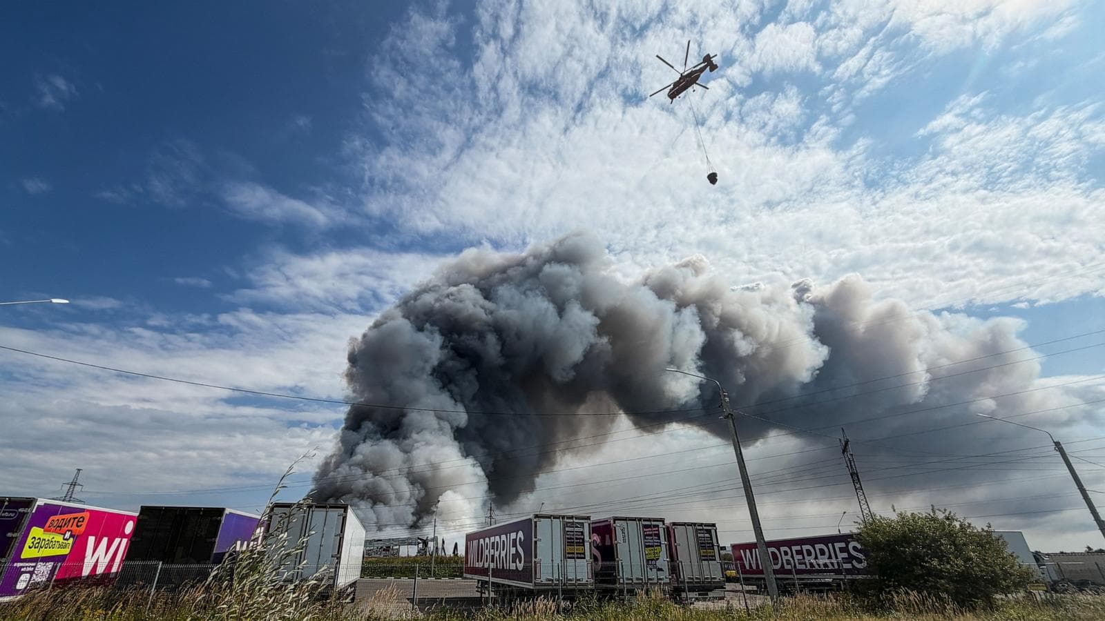Major Ukrainian strike on Moscow sets Wildberries hub ablaze, grounds flights