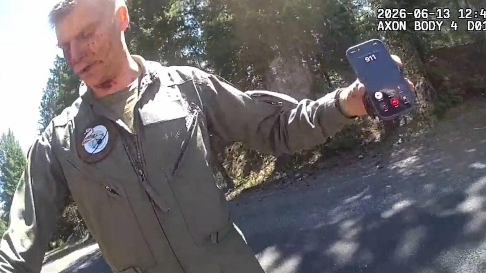 'Hey, buddy, I just crashed': Footage shows pilot walking away from fighter jet crash